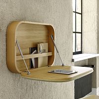Wall-mounted desk Nubo contemporarynatural oakstraight
