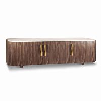 Contemporary sideboard MALCOLMlacquered MDFbrasspolished brass