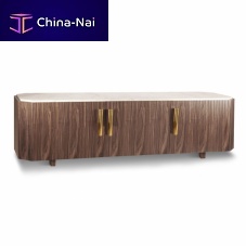Contemporary sideboard MALCOLMlacquered MDFbrasspolished brass