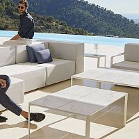 Contemporary coffee table TABLET woodenHPLlacquered aluminum base