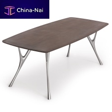 Contemporary table PEGASO METALcompositecast aluminum baserectangular