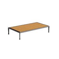 Contemporary coffee table Treble teakaluminum baserectangular