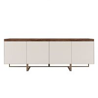 Contemporary sideboard Sacramento wood veneermetalwhite