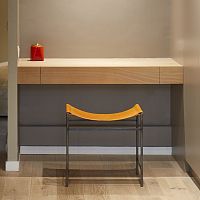 Contemporary desk solid woodnatural oakcustom