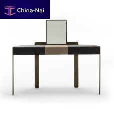 Contemporary dressing table ANDRESmetalleatherMade in Italy