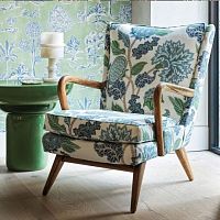 Upholstery fabric CYNARA for curtainfloral patterncotton