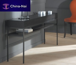 Contemporary sideboard table KARUSAwoodenglasssteel