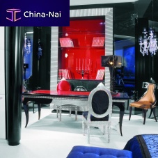 Free-standing bookcase L500contemporaryMacassar ebonyglass