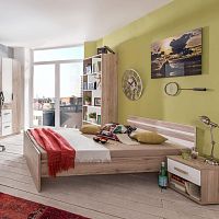 Double bed CARIBA singlecontemporarywith headboard