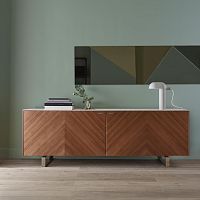 Contemporary sideboard COPLAN 2lacquered woodwalnutlacquered steel