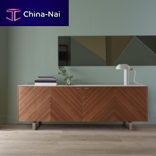 Contemporary sideboard COPLAN 2lacquered woodwalnutlacquered steel