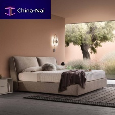 Double bed SEATTLEcontemporaryupholsteredwith upholstered headboard