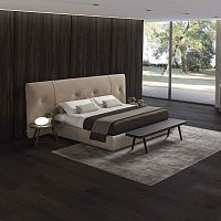 Double bed CHARLIE contemporaryupholsteredwith headboard
