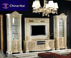 Classic TV wall unit ART.9929lacquered wood