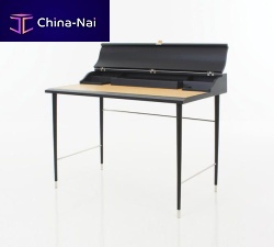 Contemporary secretary desk LAVALashleatherstainless steel
