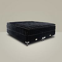 Double bed BLK VLVTcontemporaryupholsteredtufted