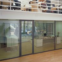 Removable partition OPALEfixedslidingglazed