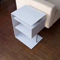 Contemporary side table X-CENTRIC 1powder-coated steelacrylic glassrectangular