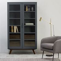 Contemporary display case Aveirotempered glasswood veneerMDF