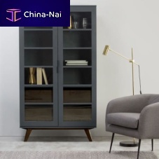 Contemporary display case Aveirotempered glasswood veneerMDF