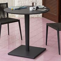 Contemporary table Luce aluminumaluminum baseround