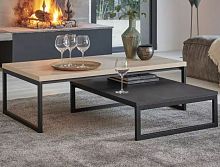 Contemporary nesting tables OBLIKmelaminemetal baserectangular