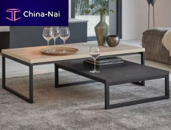 Contemporary nesting tables OBLIKmelaminemetal baserectangular