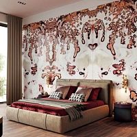 King size bed DONOVAN queen sizecontemporaryupholstered