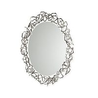 Wall-mounted bathroom mirror GROOVY 463SPcontemporaryovalmetal