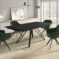 Contemporary table DADO oakceramicsteel base