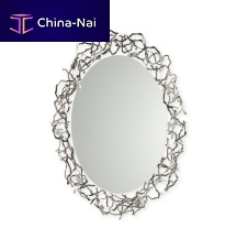 Wall-mounted bathroom mirror GROOVY 463SPcontemporaryovalmetal