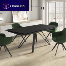 Contemporary table DADO oakceramicsteel base