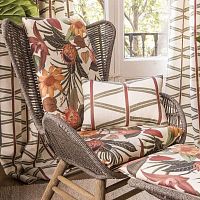 Upholstery fabric FRONDAfor curtainplaingeometric pattern