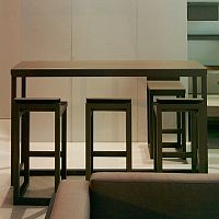 Contemporary high bar table WEST COASTaluminumrectangularhome