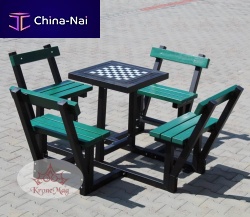 Outdoor chess table CAMPINA 4traditionalfor public spacewooden