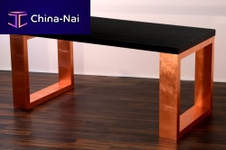 Contemporary table Xoakcopperrectangular