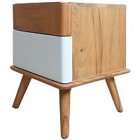 Contemporary side table KAPP teaksolid woodrectangular