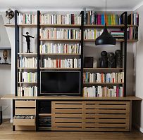 Free-standing bookcase SEVERIN 4contemporaryoakbeech
