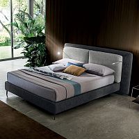 Double bed PENNYcontemporaryupholsteredwith headboard