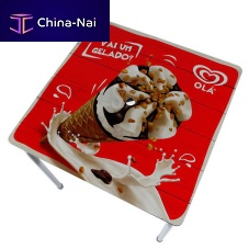 Contemporary dining table aluminumsquarecustom