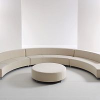 Contemporary coffee table KONTOURfabricroundcommercial