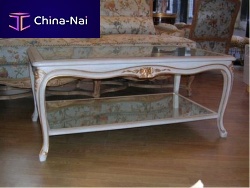 Louis XV style coffee table CELIAglasswoodenrectangular