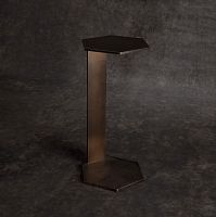 Contemporary side table CY Temposteelsteel basehexagonal