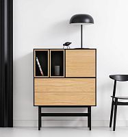 High sideboard MAYA HIGHcontemporaryoaklacquered steel