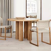 Contemporary dining table ISLETSoakoak baseround