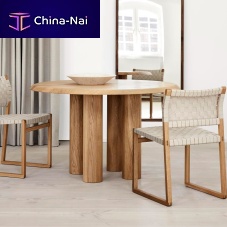 Contemporary dining table ISLETSoakoak baseround
