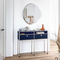 Contemporary sideboard table USM Hallermetalmetal baserectangular
