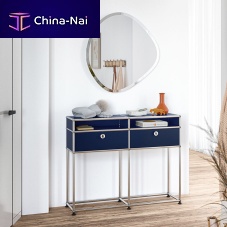 Contemporary sideboard table USM Hallermetalmetal baserectangular