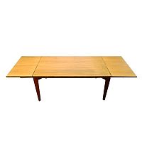 Contemporary table LEGGERO 02 oaklaminated woodCOR-TEN® base