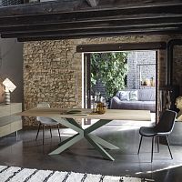 Contemporary table MANHATTANoakrectangular